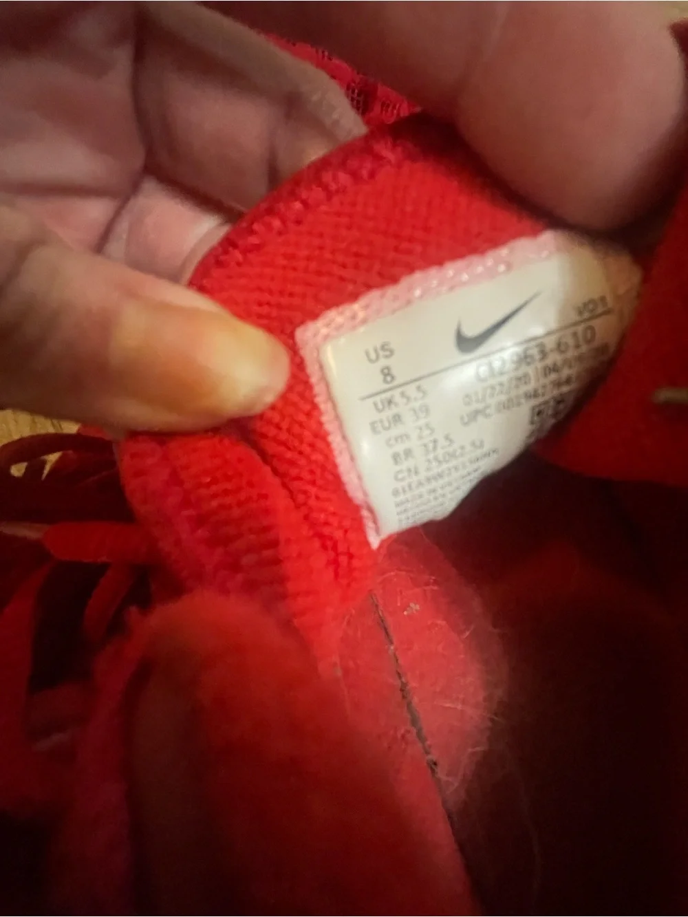 Nike Kids Red & White Low-Top Athletic Sneakers